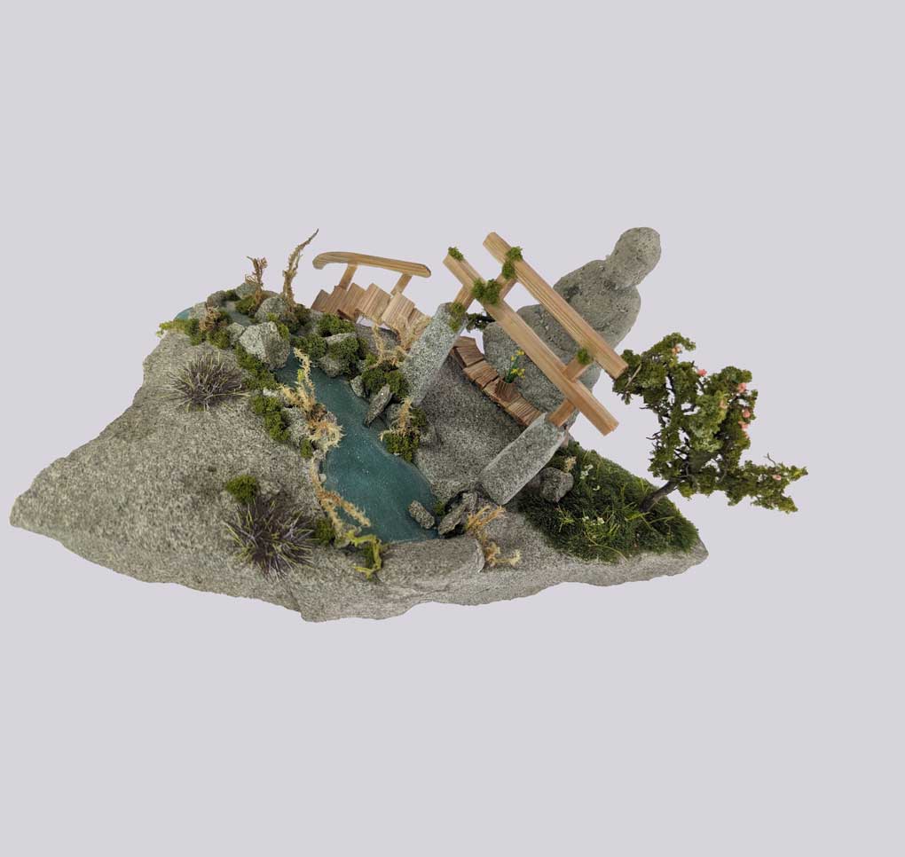 Buddhastatue am Fluss