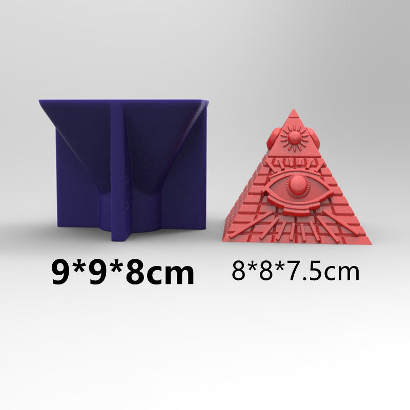 3D Stereo Pyramide Kerze Silikonform Psychic Eye