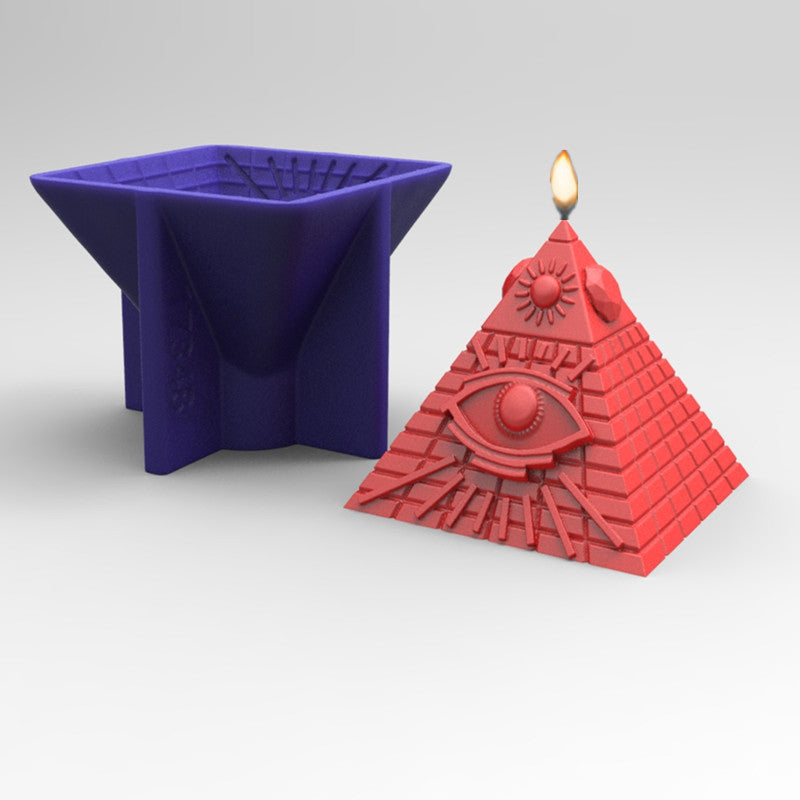 3D Stereo Pyramide Kerze Silikonform Psychic Eye